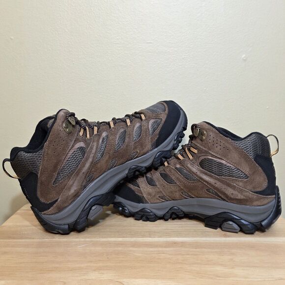 Merrell Moab 3 Mid Wide Waterproof Hiking Boots Earth Brown J035839W Men\'s 9 W main image 5